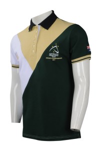 P827 tailor-made color Polo shirt homemade embroidery logo Polo shirt 6 button chest tube color contrast color Australian equestrian school Polo shirt uniform company